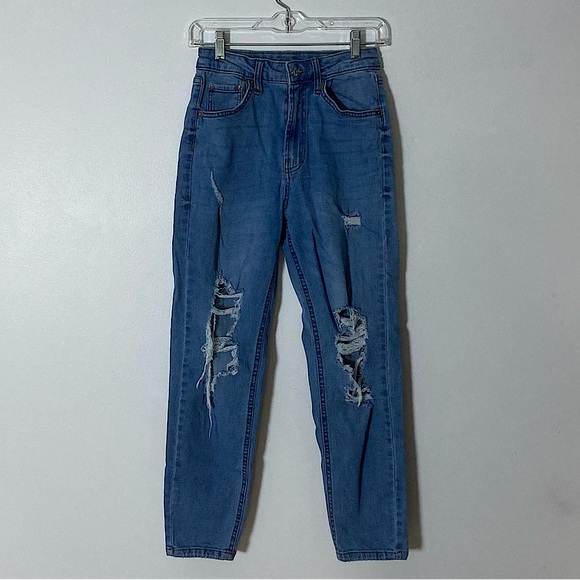 💛 Wild Fable Distressed High Rise Mom Jeans Size 2 💗 - Picture 1 of 8